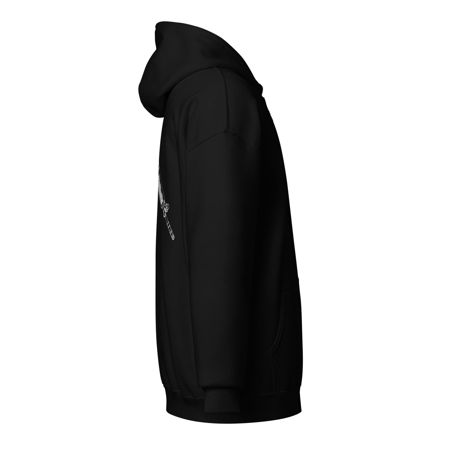 Potero Standard Vetoketjullinen RK-95 TP huppari, musta oikealta