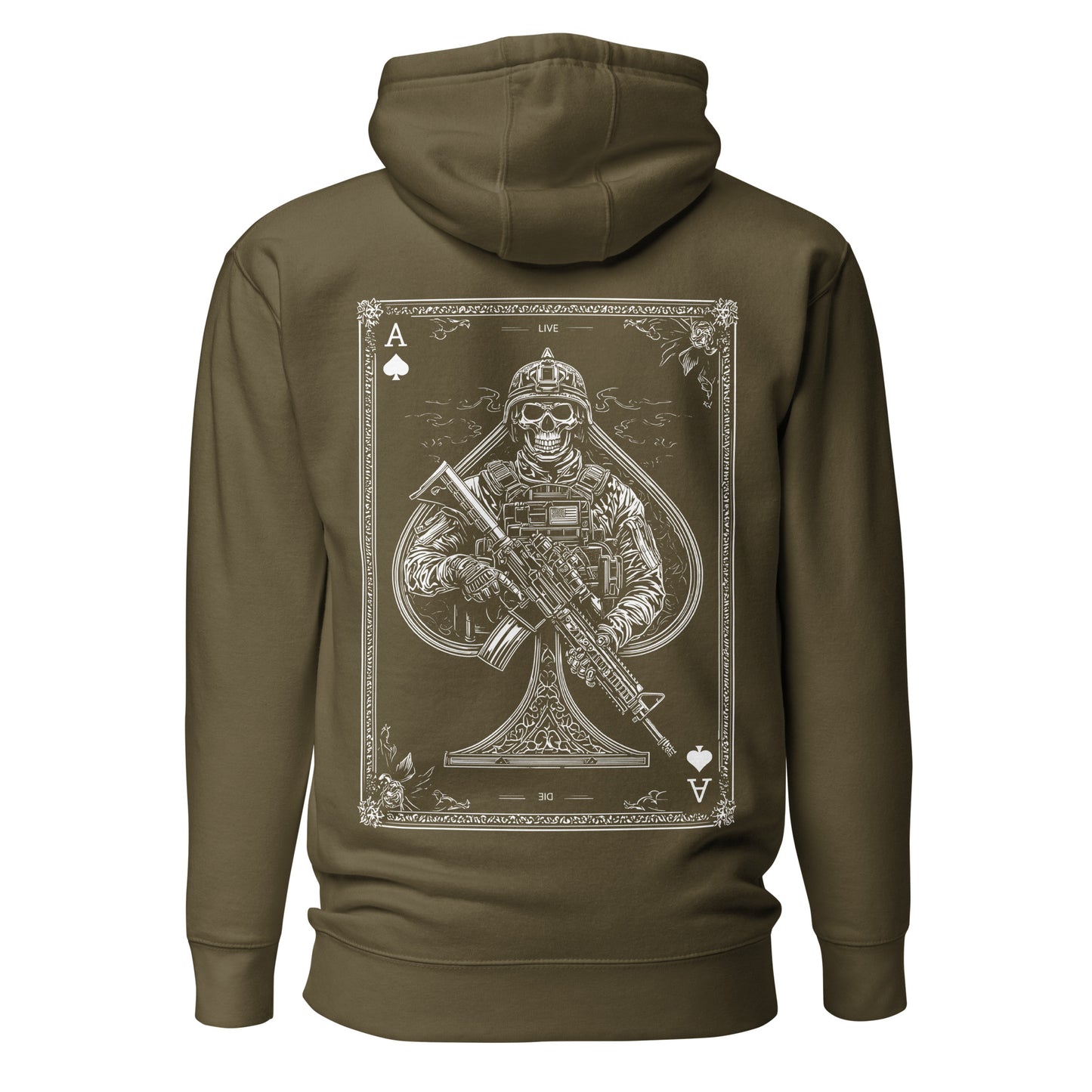 Potero Standard Ace Of Spades Huppari, military green takaa