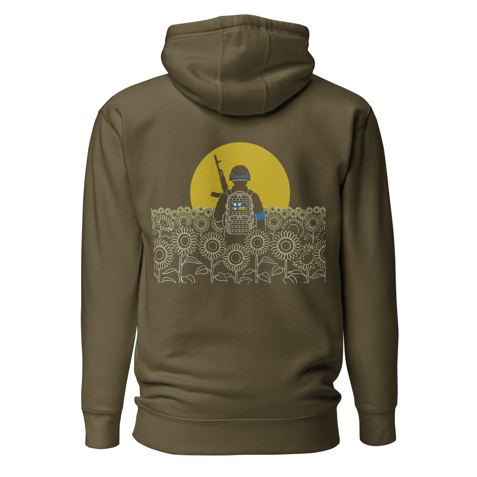 Potero Standard Stand With Ukraine - Huppari, military green takaa