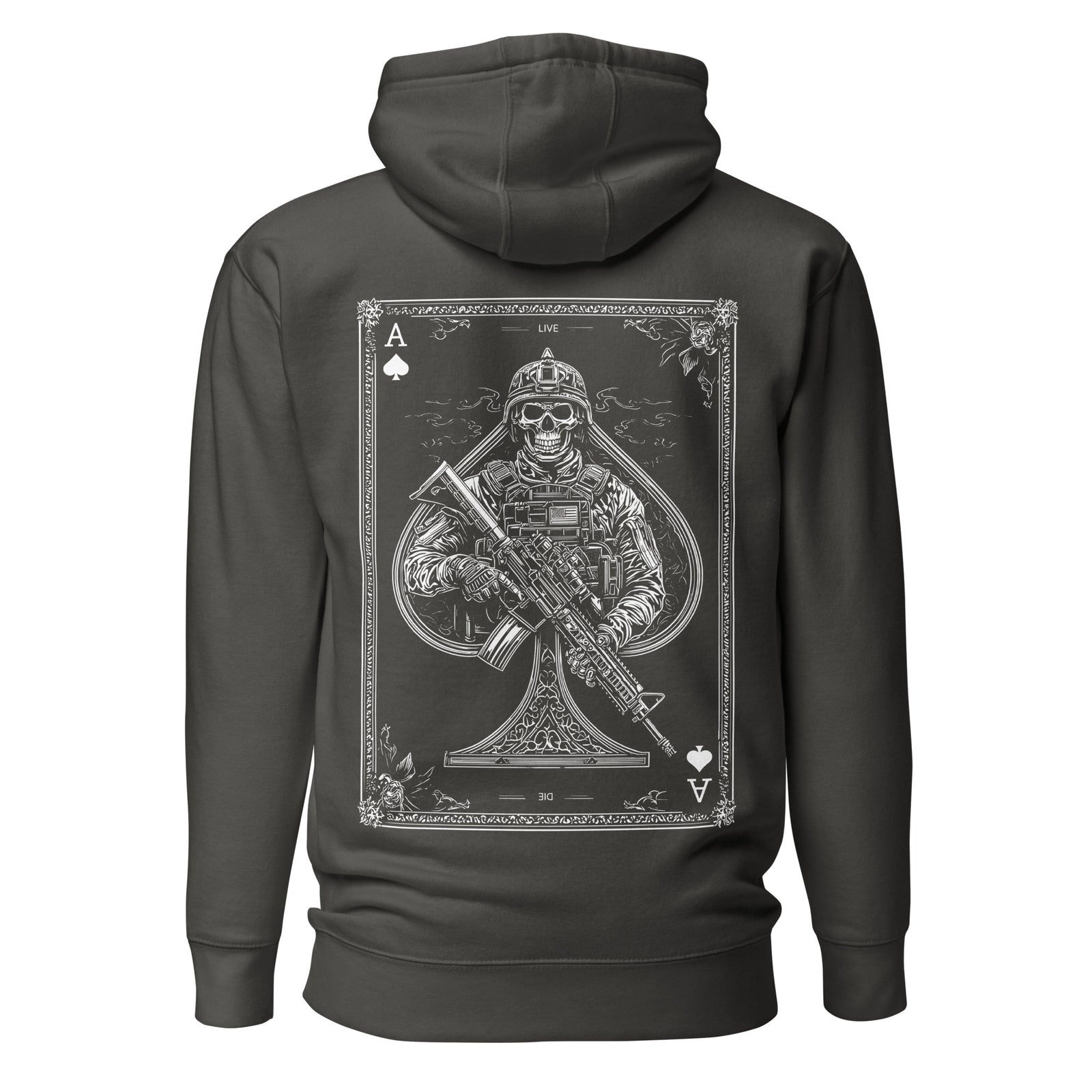 Potero Standard Ace Of Spades Huppari, vintage black takaa
