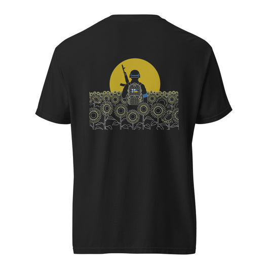 Stand With Ukraine - T-paita – takaprintti (Black)