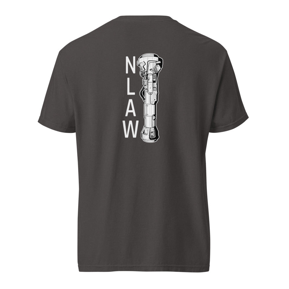 NLAW T-paita – takaprintti (Graphite)