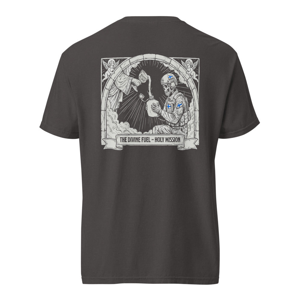 Divine Fuel - Holy Mission T-paita – takaprintti (Graphite)