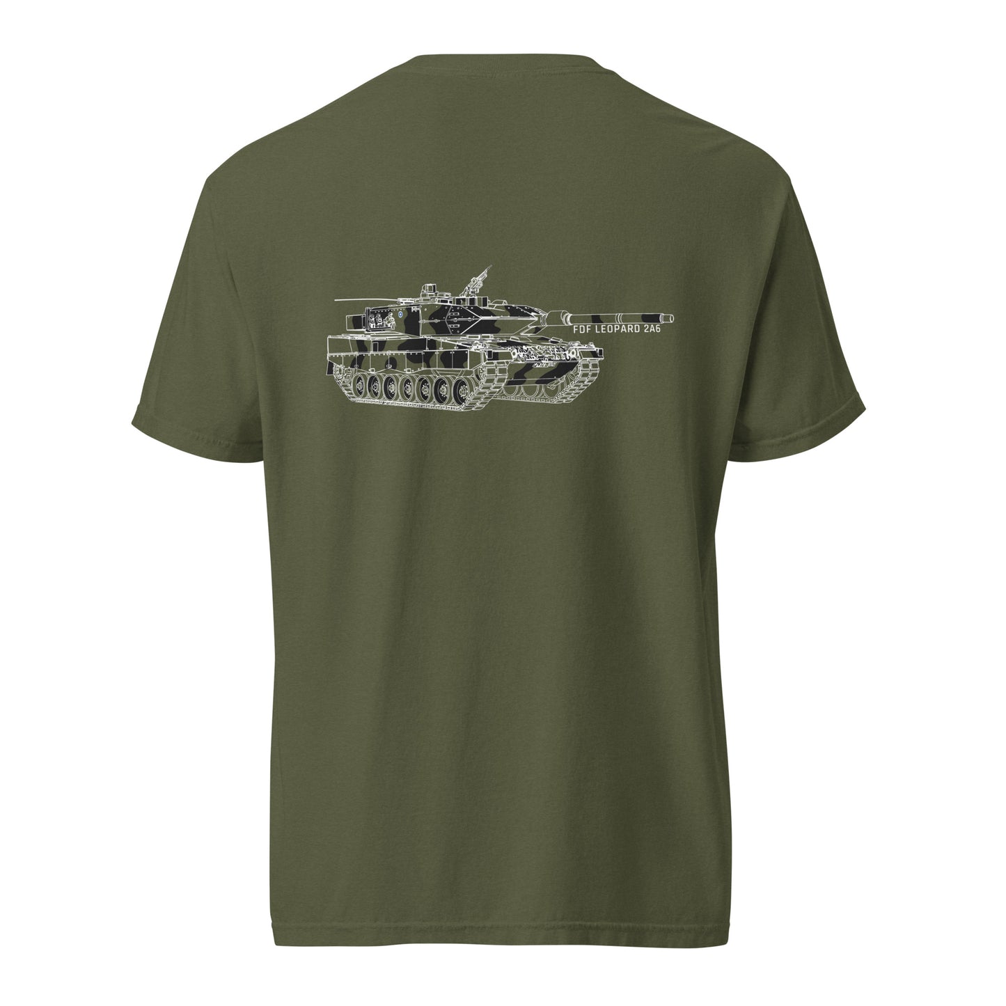Potero Standard Leopard 2A6 T-paita, hemp takaa