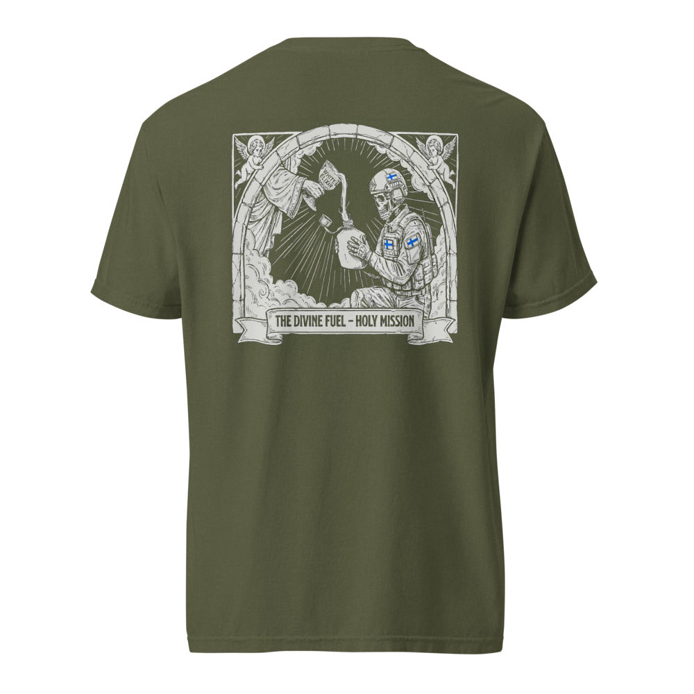 Divine Fuel - Holy Mission T-paita – takaprintti (Hemp)