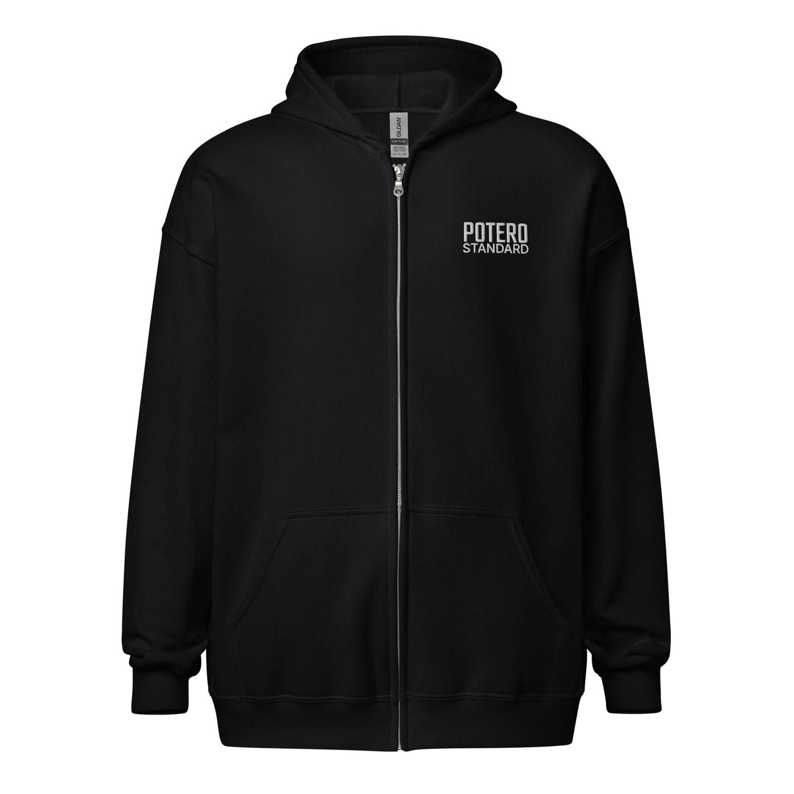 Potero Standard Vetoketjullinen RK-95 TP huppari, musta edestä